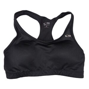 C9 Champion Womens Racerback Sports Bra Black Mesh Back Size S